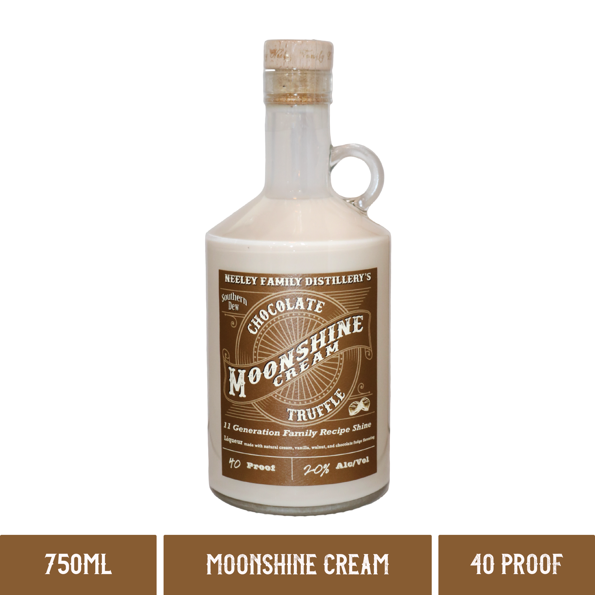 Moonshine Cream Chocolate Truffle 40 Proof (750ml) Neeley